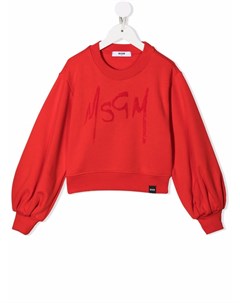 Толстовка с рукавами бишоп Msgm kids