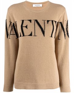Джемпер вязки интарсия с логотипом Valentino