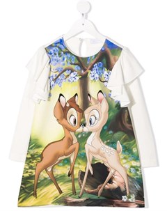 Платье Bambi с оборками и принтом Monnalisa