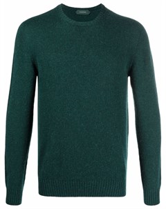 Пуловер с круглым вырезом в рубчик Zanone