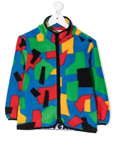 Флисовая куртка с геометричным узором Stella mccartney kids