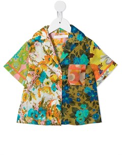 Рубашка с короткими рукавами и цветочным принтом Zimmermann kids