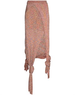 Трикотажная юбка асимметричного кроя с пайетками Loewe