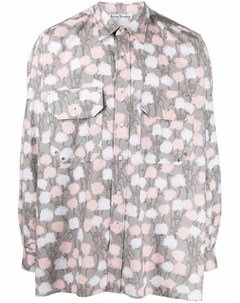 Фланелевая рубашка с цветочным принтом Acne studios