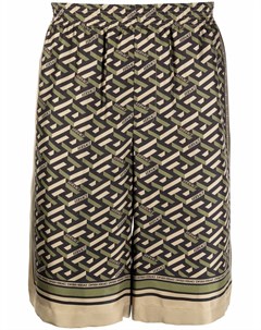 Плавки шорты с принтом Greca Versace