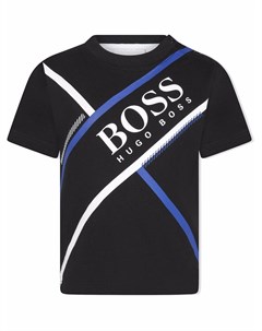 Футболка в полоску с логотипом Boss kidswear