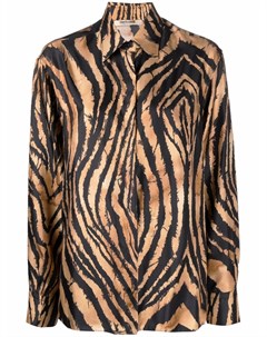 Легкая рубашка с тигровым принтом Roberto cavalli