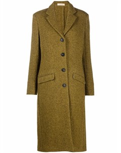 Однобортное пальто с узором в елочку Massimo alba