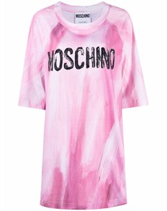 Платье футболка с логотипом Moschino