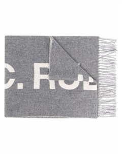 Шерстяной шарф с жаккардовым логотипом A.p.c.
