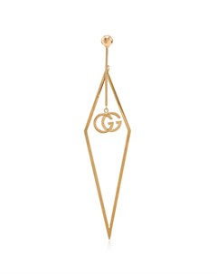 Золотая серьга с подвеской логотипом Gucci
