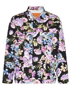 Джинсовая куртка с цветочным принтом Martine rose