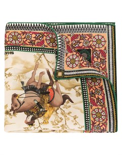 Платок Mongolian Horsemen с принтом Shanghai tang