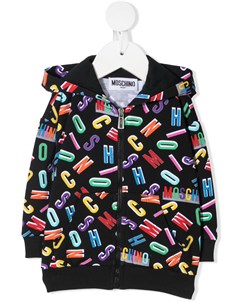 Худи на молнии с логотипом Moschino kids