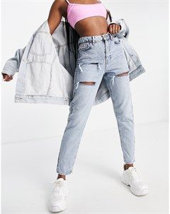Выбеленные джинсы в винтажном стиле со рваной отделкой Sofia Topshop