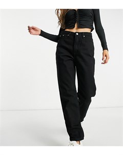 Черные джинсы из переработанного материала в винтажном стиле Riot Missguided