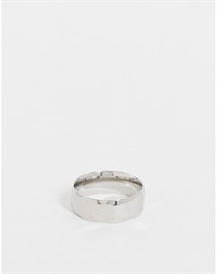 Серебристое кольцо с лаконичным дизайном Topman