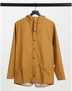 Короткая непромокаемая куртка бежевого цвета Rains