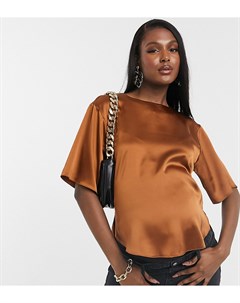 Атласная футболка имбирного цвета ASOS DESIGN Maternity Asos maternity