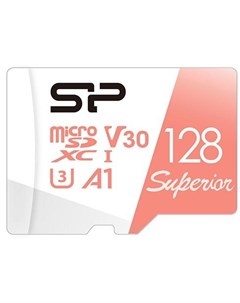 Флеш карта microSD 128GB Superior A1 microSDXC Class 10 UHS I U3 100 80 Mb s Silicon power