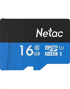 Флеш карта microSDHC 16GB P500 NT02P500STN 016G S без SD адаптера 80MB s Netac