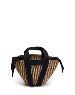 Соломенная сумка с черным декором Triade Muun