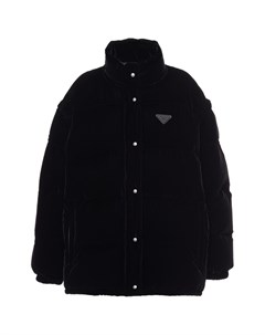 Черная дутая куртка Prada