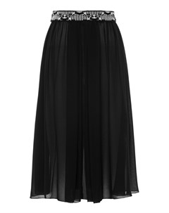 Черная легкая юбка с плиссировкой Prada