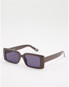 Коричневые солнцезащитные очки в квадратной оправе Asos design