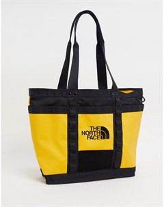 Желтая сумка тоут в стиле милитари The north face
