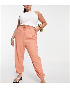 Терракотовые джоггеры с вафельной фактурой ASOS DESIGN Curve Asos curve