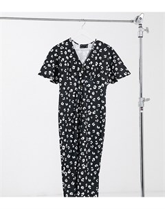 Платье миди на пуговицах с черно белым звериным принтом ASOS DESIGN Maternity Asos maternity