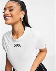 Белая укороченная футболка с логотипом Lapp the brand