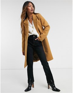 Классическое пальто с запахом бежевого цвета Vero moda