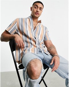 Свободная рубашка на пуговицах в полоску в винтажном стиле Asos design