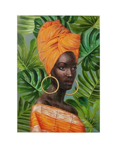 Картина african lady мультиколор 100x70x4 см Kare