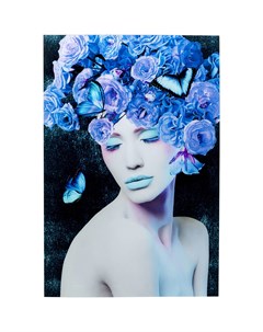 Картина lady flowers синий 80x120 см Kare