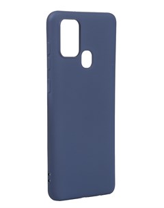 Чехол с микрофиброй DF для Samsung Galaxy A21s Silicone Blue sOriginal 14 Df-group