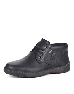 Черные комфортные ботинки из кожи на подкладке из шерсти Rieker