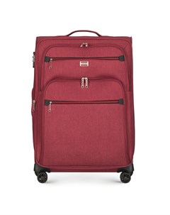 Средний тканевой чемодан с красной молнией Wittchen