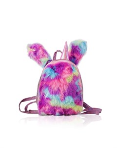 Косметичка рюкзак пушистый разноцветный Ameli