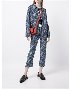 Джинсовая куртка с цветочным принтом Ymc
