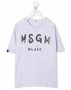 Футболка с логотипом Msgm kids