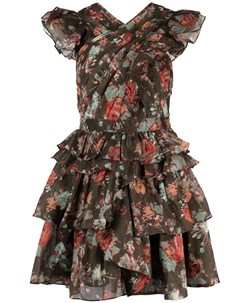 Платье с цветочным принтом и складками Ulla johnson