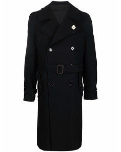 Двубортное пальто с поясом Lardini