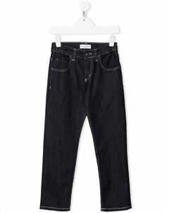 Прямые джинсы с контрастной строчкой Paolo pecora kids