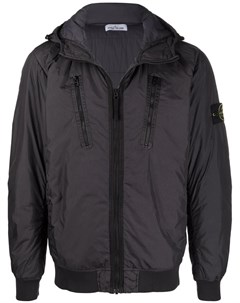 Бомбер на молнии с капюшоном Stone island