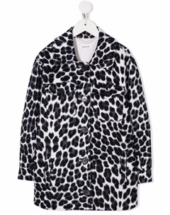 Однобортное пальто с леопардовым принтом Parosh