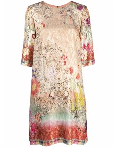 Платье трапеция с жаккардовым цветочным узором Etro