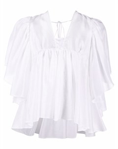 Расклешенная блузка с драпированными рукавами Forte forte